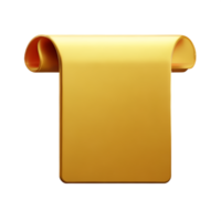 parchment 3d rendering icon illustration png