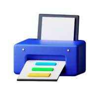 printer 3d renderen icoon illustratie png