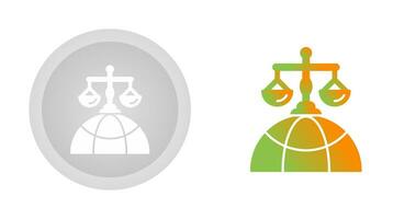 icono de vector de derecho internacional