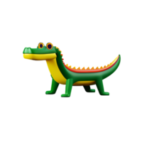 krokodil 3d renderen icoon illustratie png