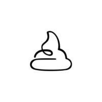 Poop Line Style Icon Design vector