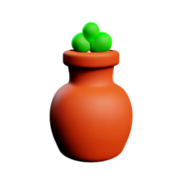 pot 3d rendering icon illustration png