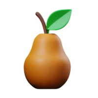 pear 3d rendering icon illustration png