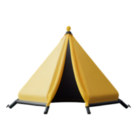 tent 3d rendering icon illustration png