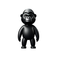 gorilla 3d rendering icon illustration png