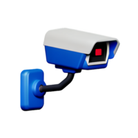 vidéosurveillance 3d le rendu icône illustration png