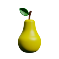 pear 3d rendering icon illustration png