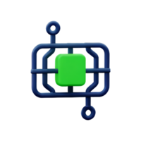 circuito 3d representación icono ilustración png