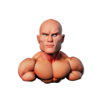 muscle 3d rendering icon illustration png