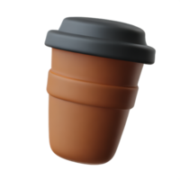 iced coffee 3d rendering icon illustration png