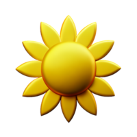 sun flower 3d rendering icon illustration png