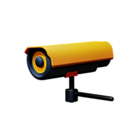 vidéosurveillance 3d le rendu icône illustration png