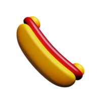 quente cachorro 3d Renderização ícone ilustração png