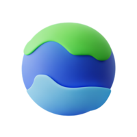 ocean waves 3d rendering icon illustration png