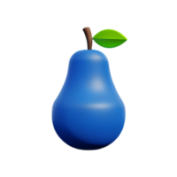 pear 3d rendering icon illustration png