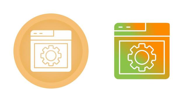 icono de vector de configuración del navegador