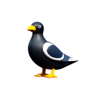 pigeon 3d rendering icon illustration png