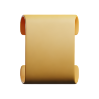 parchment 3d rendering icon illustration png