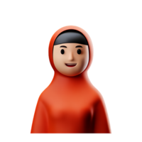 hijab 3d renderen icoon illustratie png