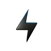 Blitz Bolzen 3d Rendern Symbol Illustration png