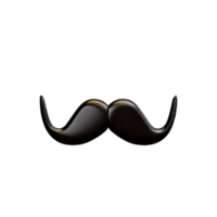 moustache 3d le rendu icône illustration png