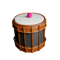 drum 3d rendering icon illustration png