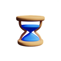 reloj de arena 3d representación icono ilustración png