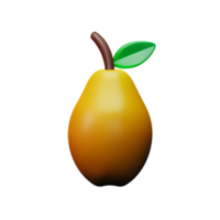 pear 3d rendering icon illustration png