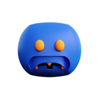 scary 3d rendering icon illustration png