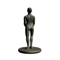 statue 3d rendering icon illustration png