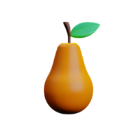 pear 3d rendering icon illustration png