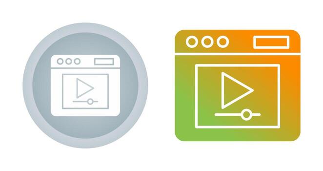 Video Player Vector Icon