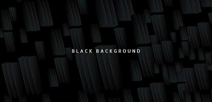 Black premium abstract background with dark geometric shapes. Very suitable for poster, banner, cover, advertisement, wallpaper and futuristic design concept vector