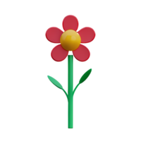 wild bloemen 3d renderen icoon illustratie png