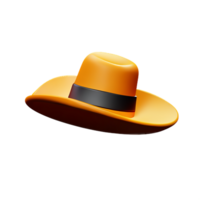 cow-boy chapeau 3d le rendu icône illustration png