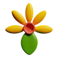 wild Blumen 3d Rendern Symbol Illustration png