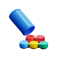 pills 3d rendering icon illustration png