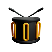 drum 3d rendering icon illustration png