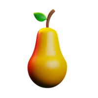 pear 3d rendering icon illustration png