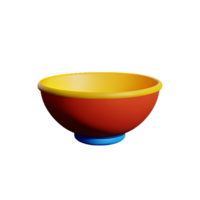 bowl 3d rendering icon illustration png