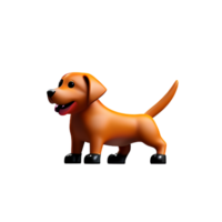 puppy 3d rendering icon illustration png