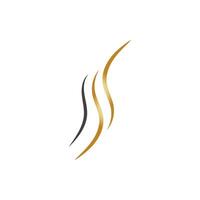 hair wave logo vector illustration design