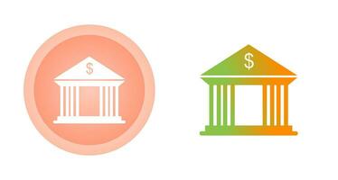 Bank Building Vector Icon