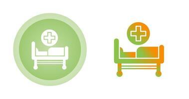 icono de vector de cama de hospital