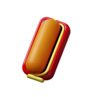 hot dog 3d rendering icon illustration png