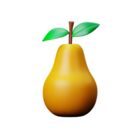 pear 3d rendering icon illustration png