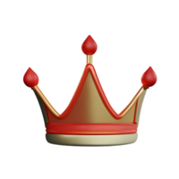 queen crown 3d rendering icon illustration png