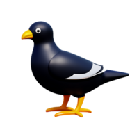 pigeon 3d rendering icon illustration png