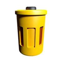 trash 3d rendering icon illustration png