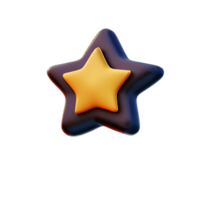 review 5 star 3d rendering icon illustration png